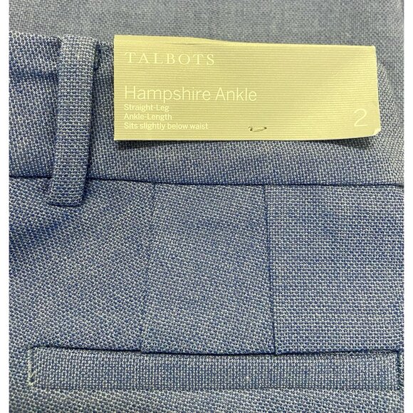 Talbots Pants Women's Size 2 Blue Hampshire Ankle MSRP $109 NWT - Picture 8 of 9